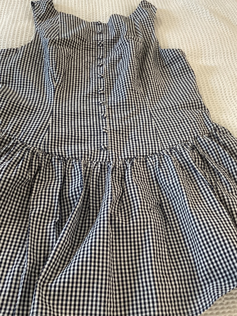 wild fable Black & White Gingham Button-Front Sundress